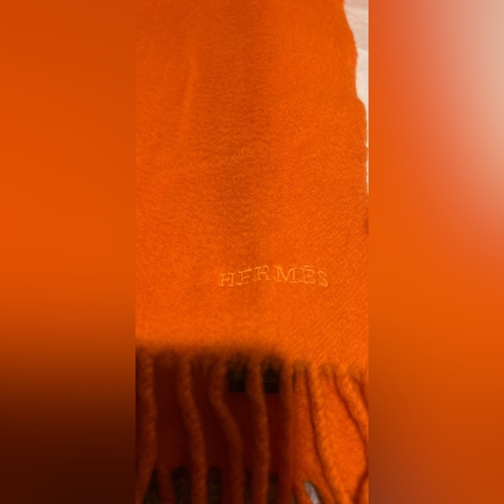 Hermes Cashmere Scarf - Orange (Origin - Scotland) - Picture 3 of 7